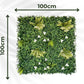 Artificial Plant Wall Panels Realistic Indoor / Outdoor Large 1m x 1m Cliff Side