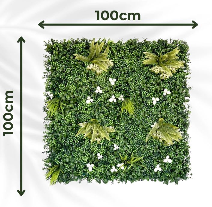 Artificial Plant Wall Panels Realistic Indoor / Outdoor Large 1m x 1m Cliff Side