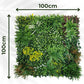 Artificial Plant Wall Panels Realistic Indoor / Outdoor 1m x 1m Lowther Green