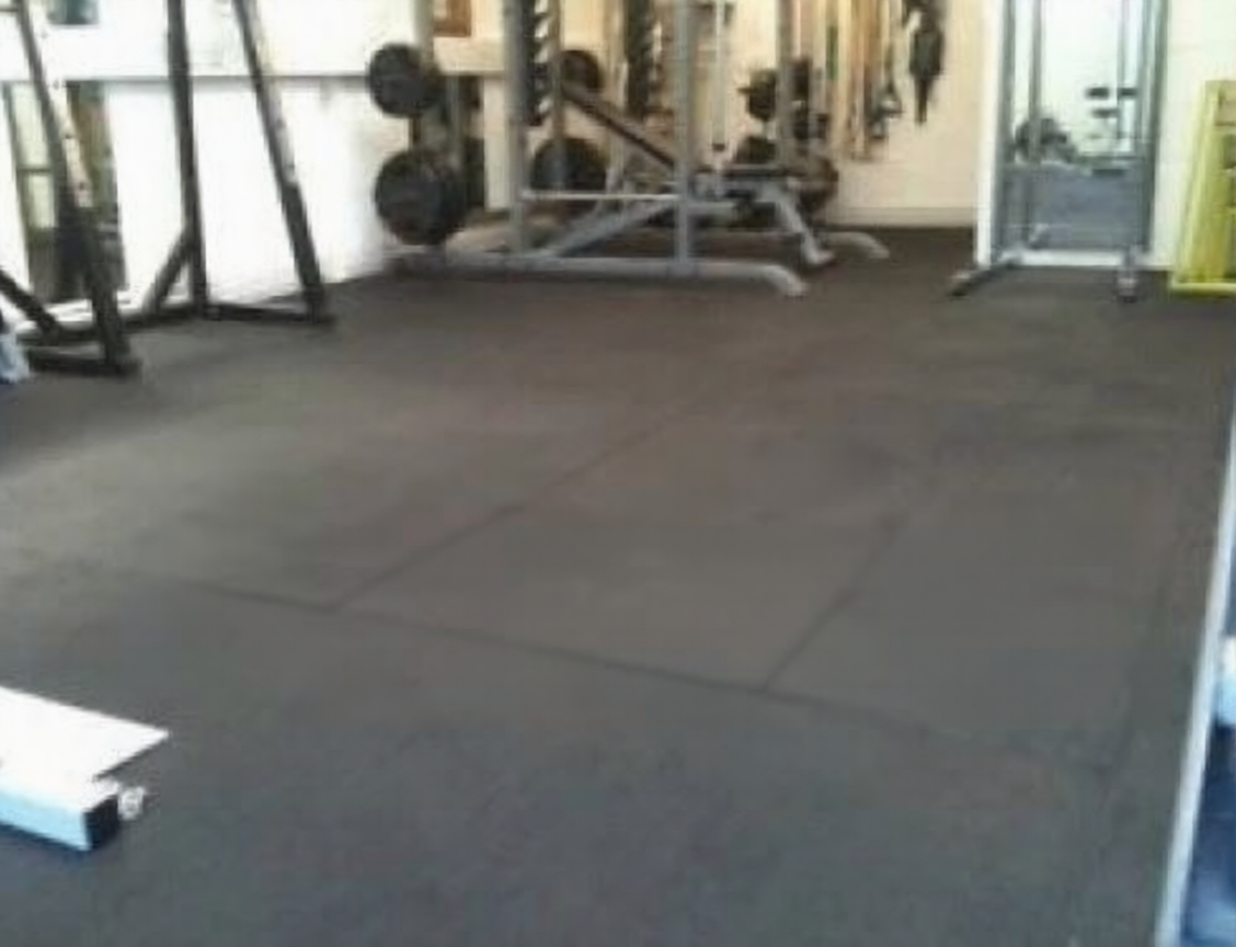 Heavy Duty Large Rubber Gym Mat Commercial Flooring 12mm Garage Black