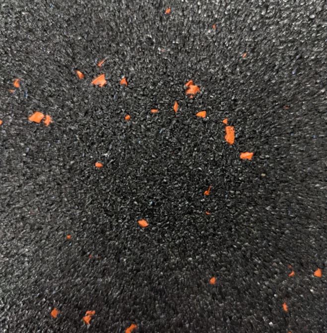 Rubber Gym Floor Interlocking Mats 1M x 1M 10mm / 15mm / 20mm Thick Orange Fleck