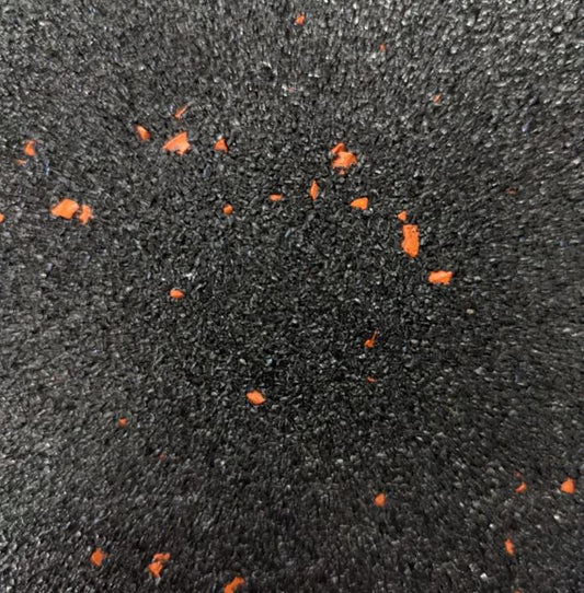 Rubber Gym Floor Interlocking Mats 1M x 1M 10mm / 15mm / 20mm Thick Orange Fleck