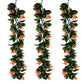 Artificial Hanging Plants Vines Leaves-Pack of 3 -60cm Long-Bougainvillea Orange