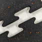 Rubber Gym Floor Interlocking Mats 1M x 1M 10mm / 15mm / 20mm Thick Orange Fleck