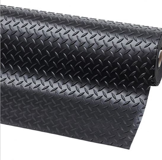 Checker Roll Rubber Flooring -- Workshop Gym Matting Garage Floor Office Kennel