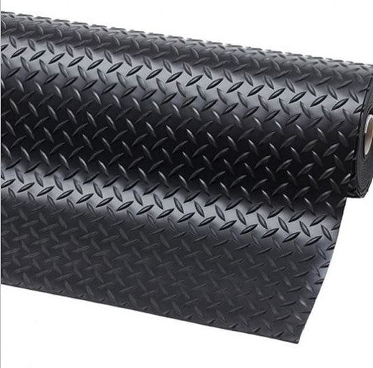 Checker Roll Rubber Flooring -- Workshop Gym Matting Garage Floor Office Kennel