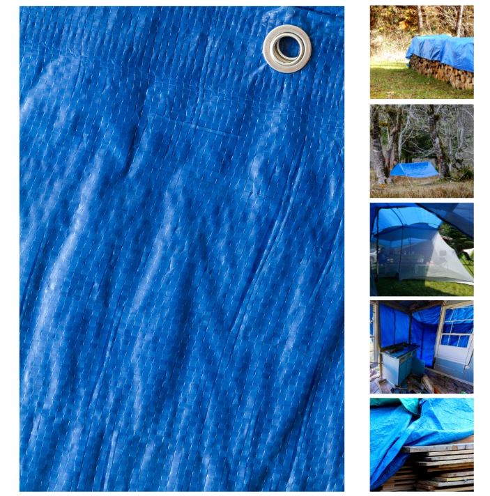 Tarpaulin Waterproof Tarp Cover Blue | Heavy Duty Ground Sheet Builders
