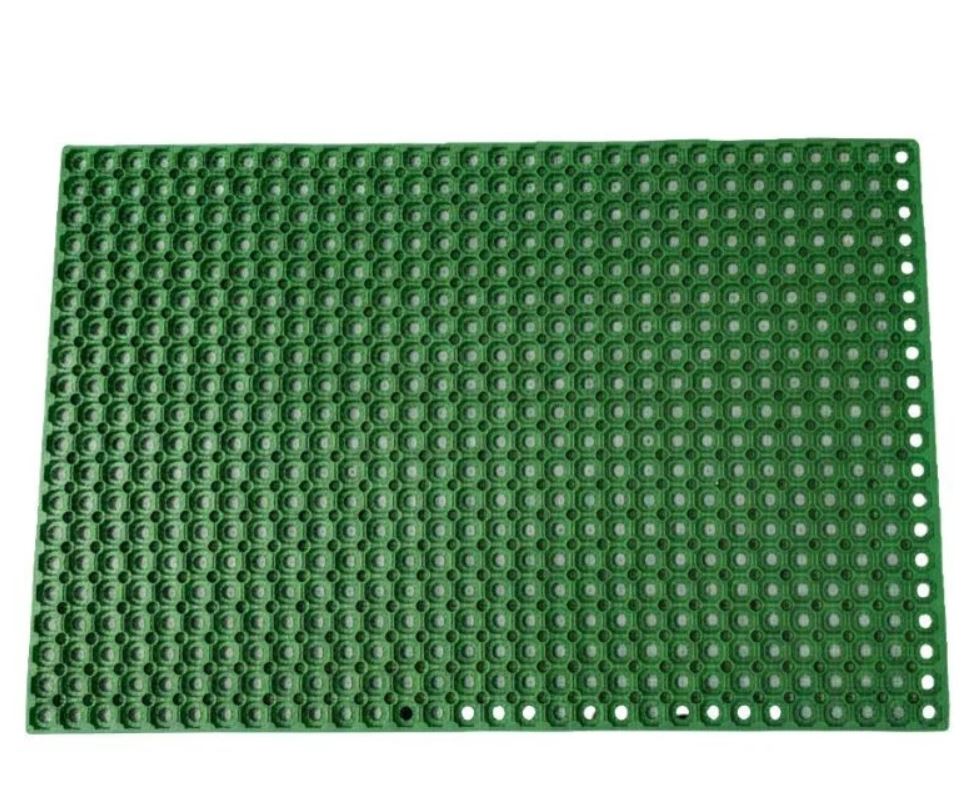 Green Heavy-Duty Grass Protection Mat 1.5m x 1m x 22mm Rubber Hollow Drainage