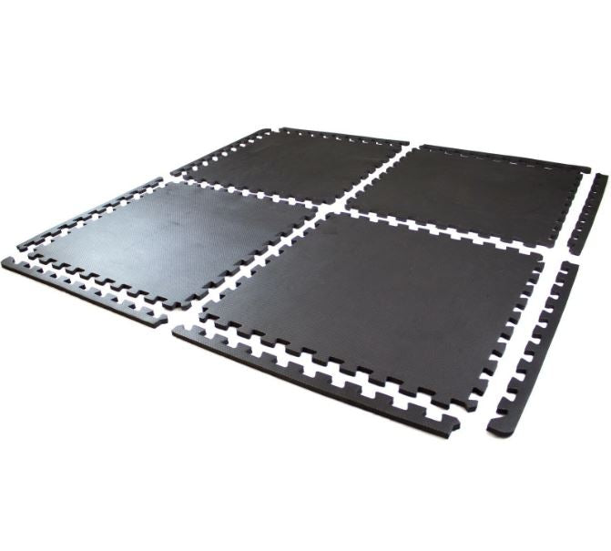 Interlocking EVA Floor Mat Tiles Baby Kids Playroom |10mm Thick | 4-Pack |