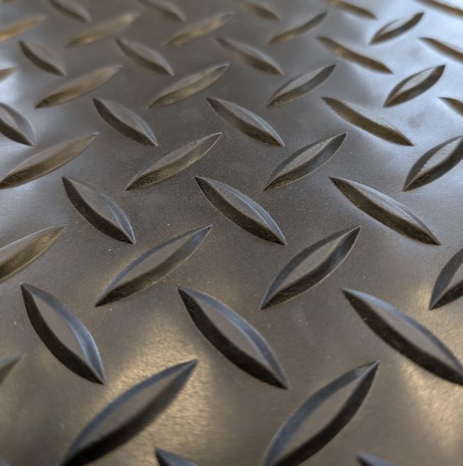 Anti Fatigue Mat - Comfort Foam Backing -90cm x 60cm - Checker Surface