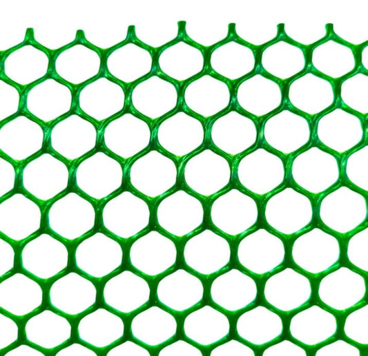 Green Plastic Mesh Net Roll - Heavy Duty 460gsm Netting for Grass Protection
