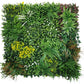 Artificial Plant Wall Panels Realistic Indoor / Outdoor 1m x 1m Lowther Green
