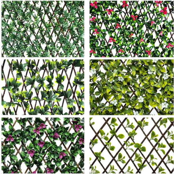Expanding Wooden Trellis 200Cm x 100Cm Artificial Privacy Screen Garden Balcony