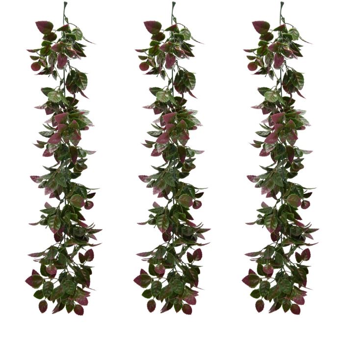 Artificial Hanging Plants Vines Leaves-Pack of 3 -60cm Long- Rose