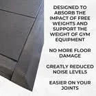 Rubber Gym Mat Floor Tiles | Heavy Duty 14mm Thick Interlocking 900mm x 900mm