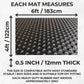 Bubbletop Rubber Stable Matting 6ft x 4ft 12mm Horse Mats Equestrian Floor