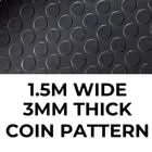 3M x 1.5M | Coin Rubber Garage Flooring Matting | 3mm Thick Floor Mat
