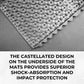 Rubber Gym Mat Floor Tiles | Heavy Duty 14mm Thick Interlocking 900mm x 900mm