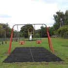 6 x Rubber Playground Swings Safety Mats | 22mm Grass Matting