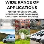 Hammertop Anti-Slip Matting - 8mm Rubber Flooring Roll 2m x 3m - Vans, Garages