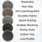 Door Mat - Low Profile 5mm Thick - Washable - Non Slip Rubber Backing - Heavy Du
