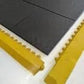 Interlocking Rubber Gym Mat Floor Tiles 90cm x 90cm x 14mm & Edge Strips