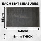 Heavy Duty Rubber Scraper Door Mat 140x85cm Non Slip Indoor Outdoor