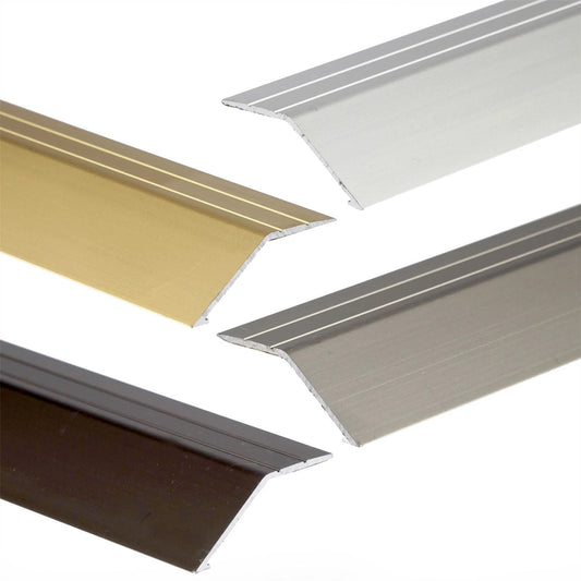 900mm SELFADHESIVE ANODISED ALUMINIUM ANTI NON SLIP STAIR EDGE NOSING TRIM RAMP