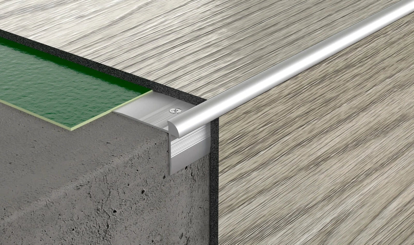 LVT OUTER CORNER 90 cm 35.49'' 3 mm VINYL FLOORING STAIR NOSING EDGE PROFILE