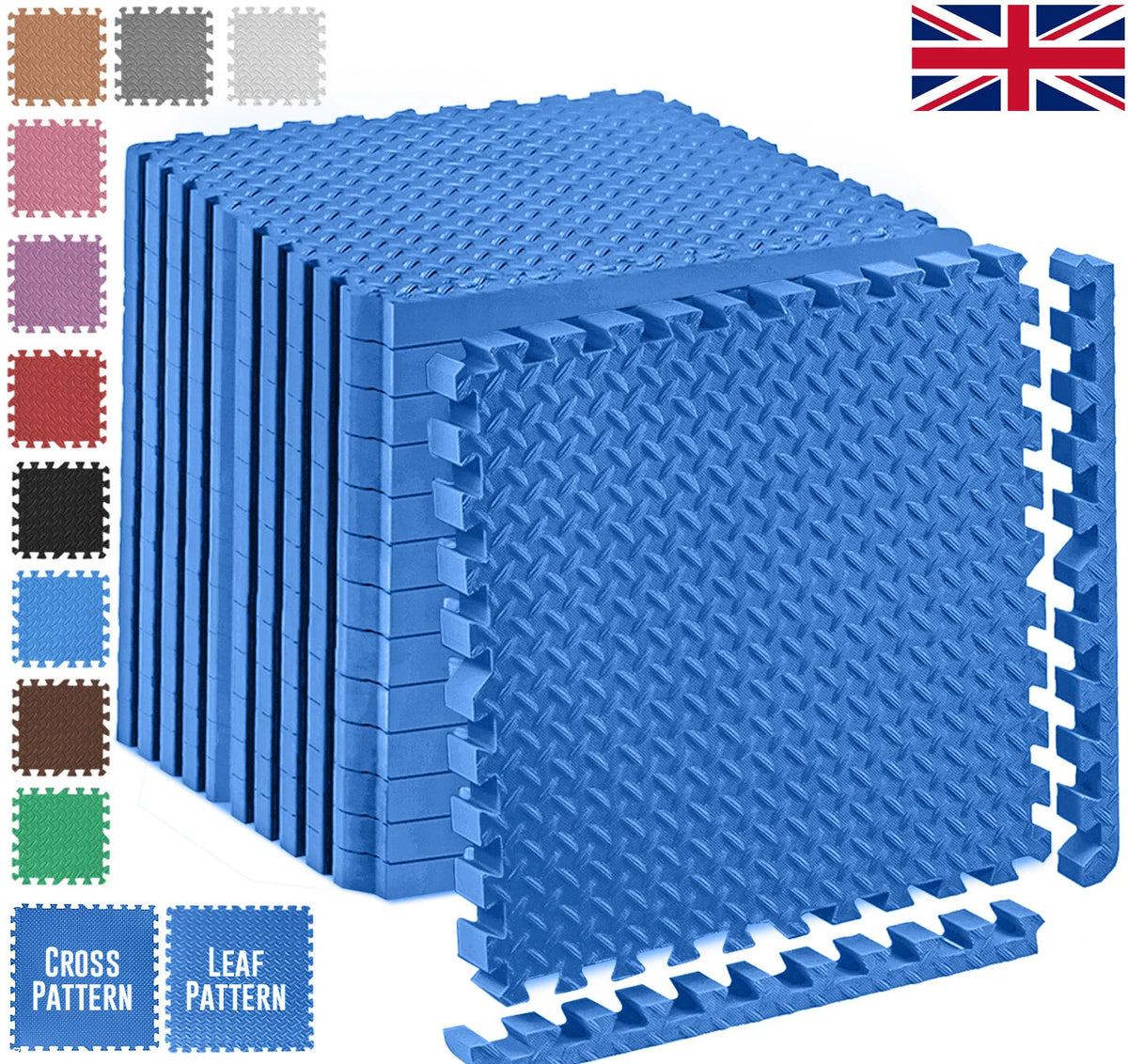 EVA INTERLOCKING FLOOR MATS SOFT FOAM GYM FLOORING MAT YOGA TILES 25 MM 60x60CM