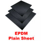 EPDM Solid Rubber Sheet Mats Flooring Sheets in Black Colour, 2mm Thickness & Various Sizes
