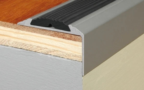 Aluminium Stair Nosing Anti Non Slip Edge Trim Step Nose Edging Profile 1.2m A38