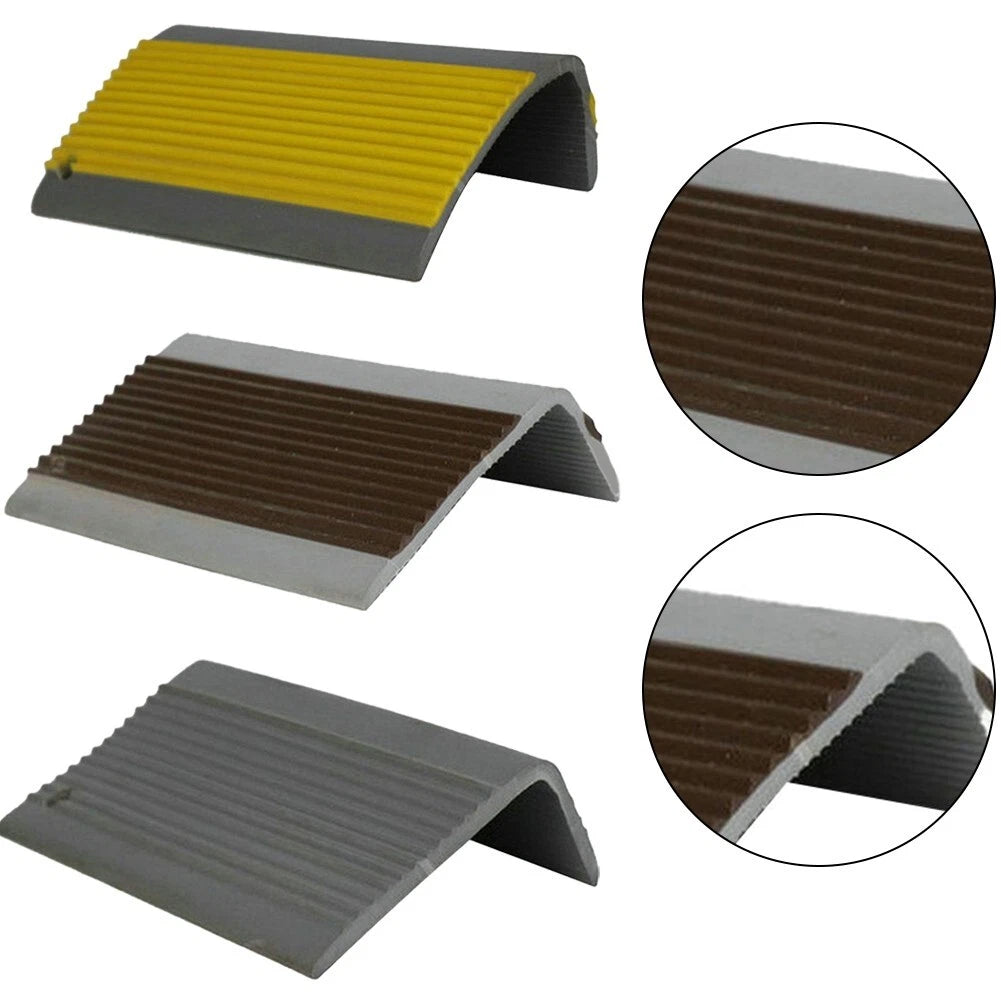 PVC Stair Nosing Non Slip RDO Rubber Angle 50*25mm Step Edge Bullnose Quality