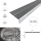 Aluminium Anti-Slip Stair Nosing Heavy Duty Step Edge Trim Grey 85x32mm –3.22m