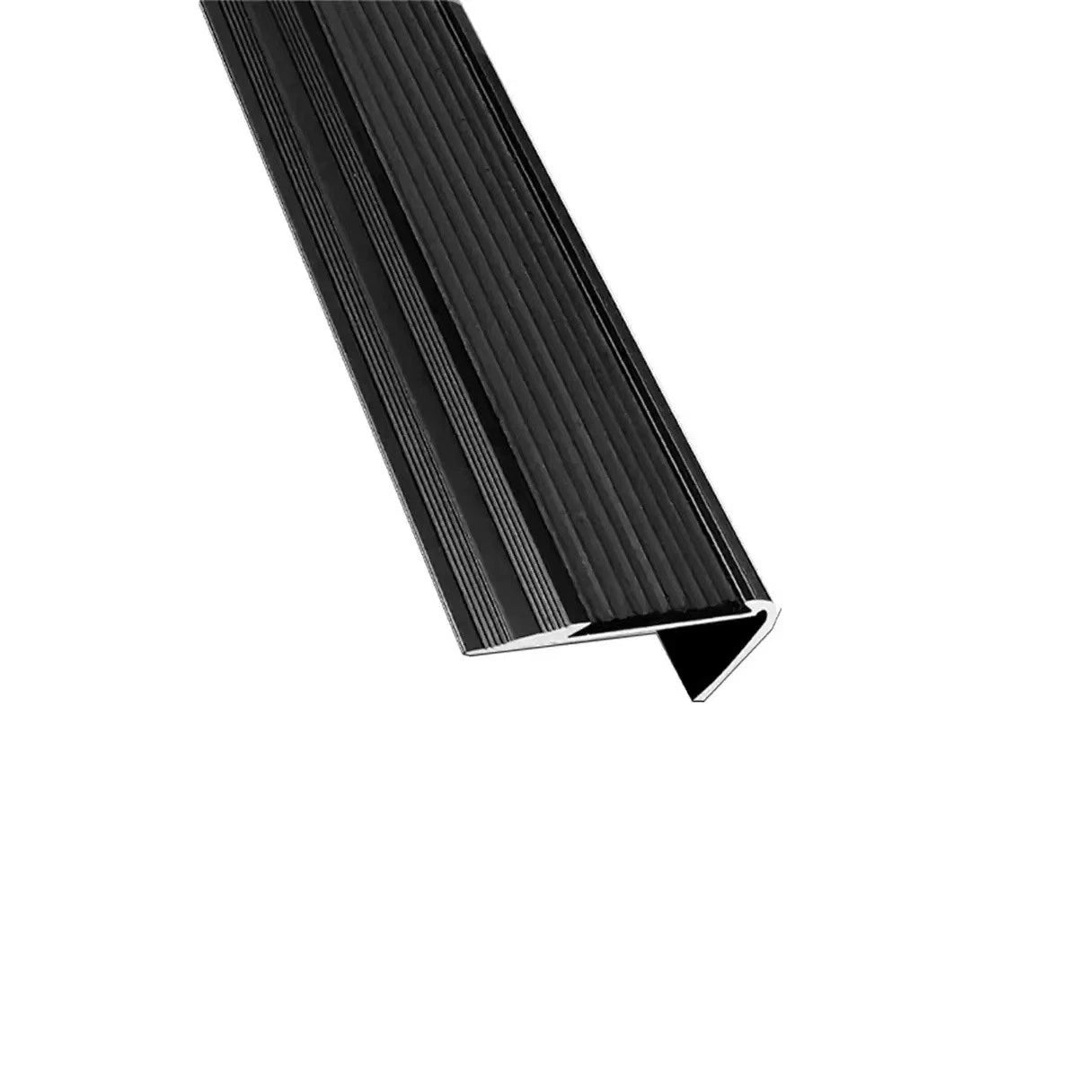 Stair Nosing Edge Trim Strips Aluminum Alloy Step Protector 0.9M black