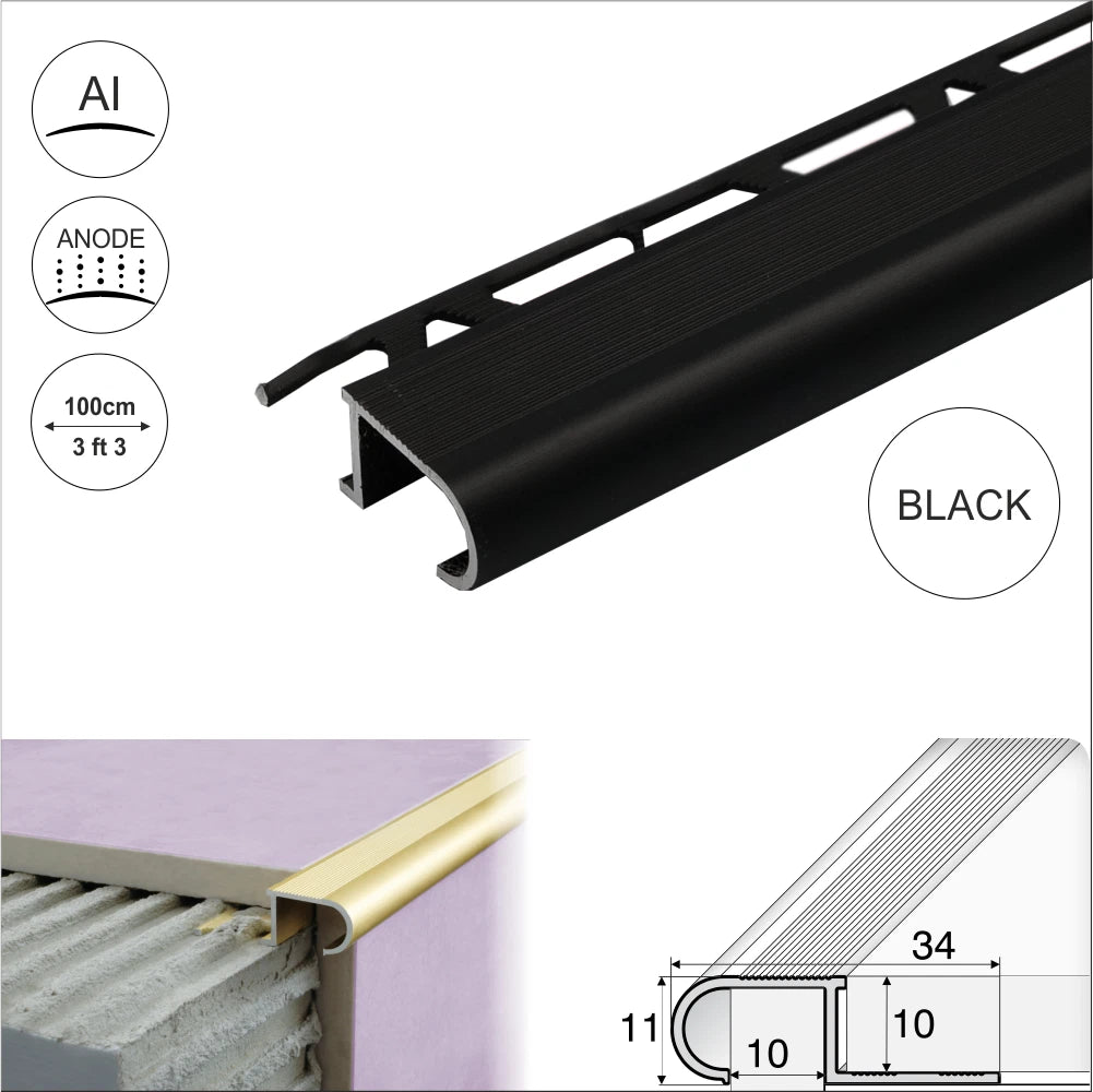 ANTI-SLIP STAIR NOSING EDGE TRIM STEP NOSE EDGING NOSINGS FOR TILES A81