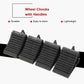 Wheel Chock Heavy Duty 4pcs Set for Cars and Motorcycles Black