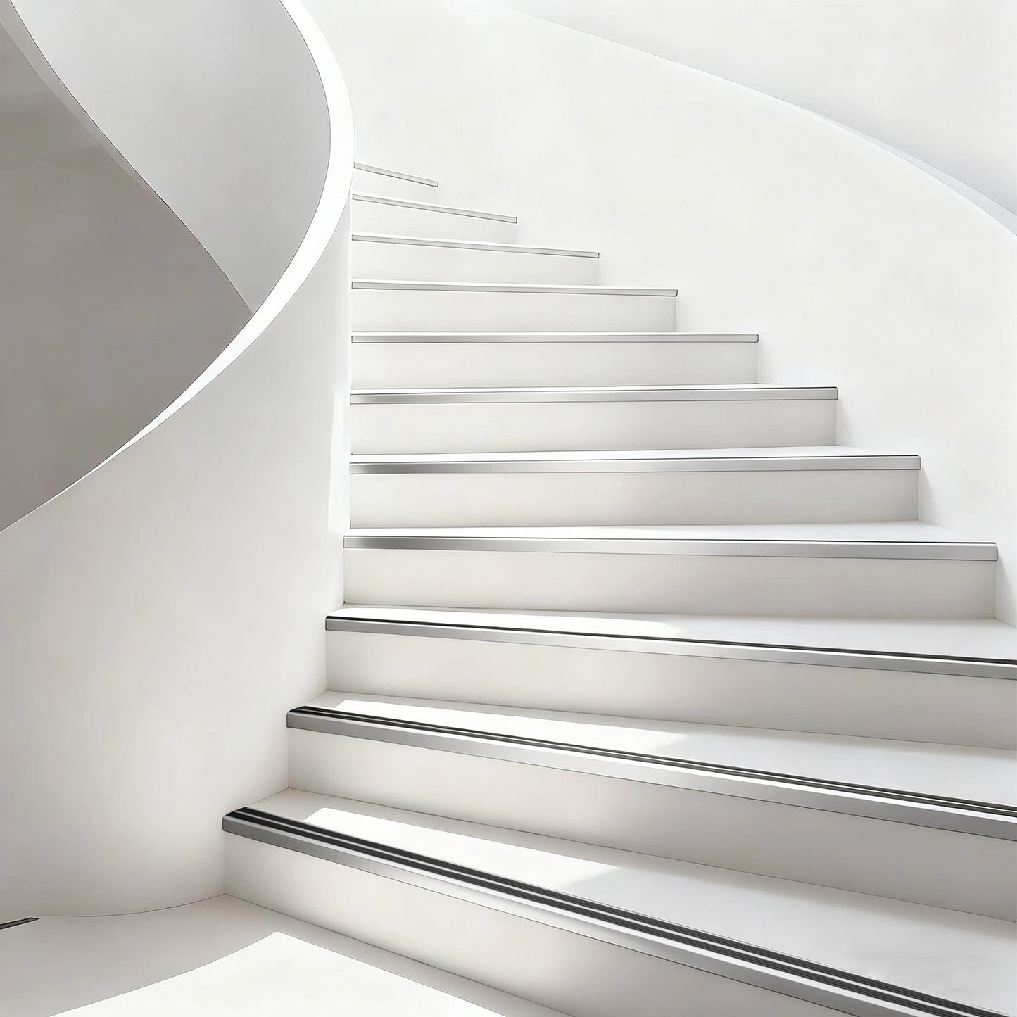 Aluminium Stair Nosing Edge Trim Step Nose Edging Carpet - Silver / Black