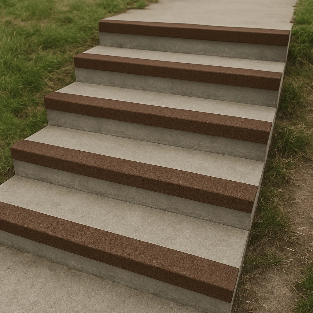 GRP Stair Nosing Anti-Slip Step Edge Tread Cover – Non-Slip -Brown 500mm -3m