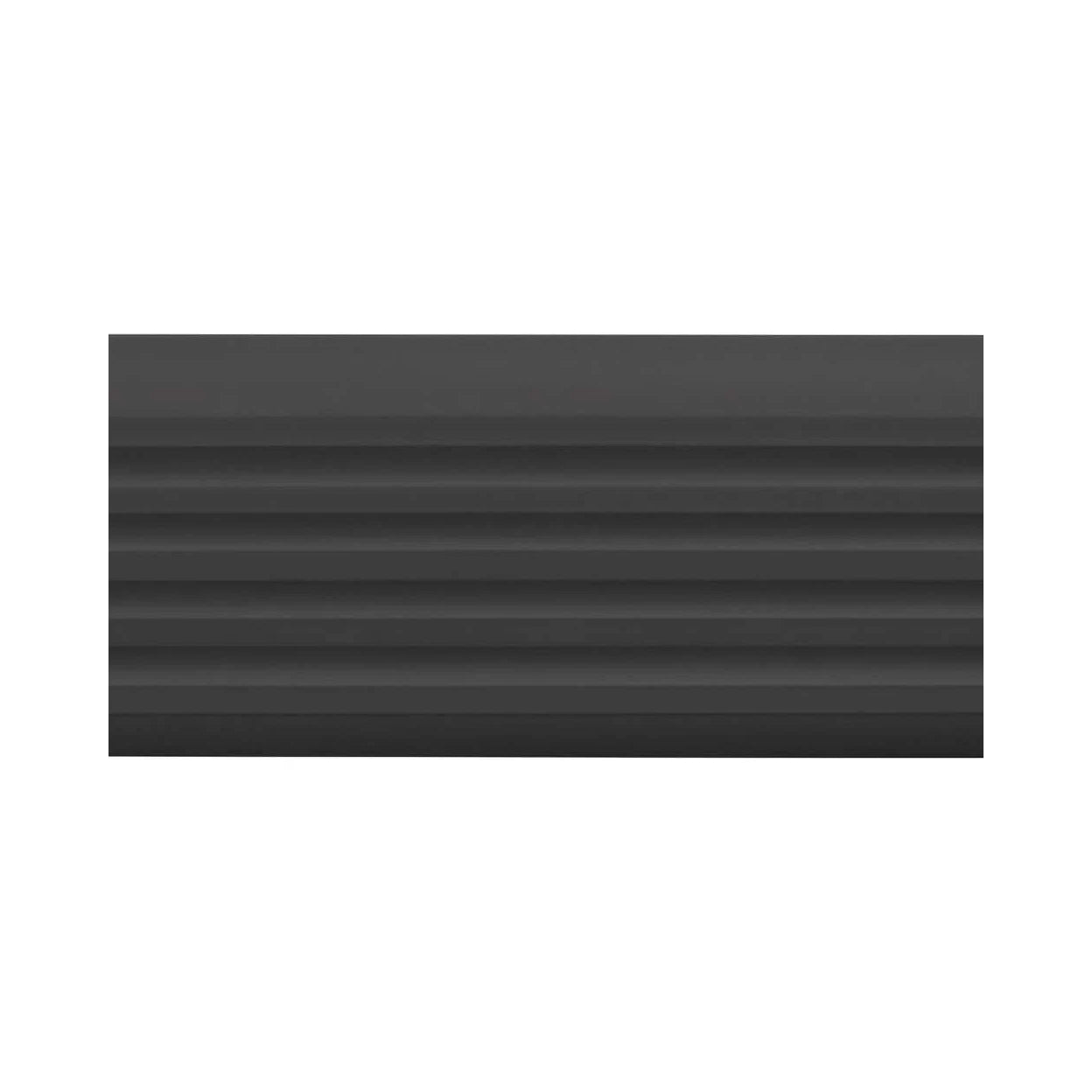Stair Nosing Black PVC 40x25mm 1.2m Self-Adhesive Anti-Slip Ribbed Trim Durable