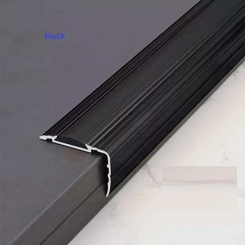 Stair Nosing Edge Trim Strips Aluminum Alloy Step Protector 0.9M black