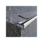 Stair Nosing Anodised Aluminium 35x19.5mm Champagne with Dual Black Rubber 2.0m