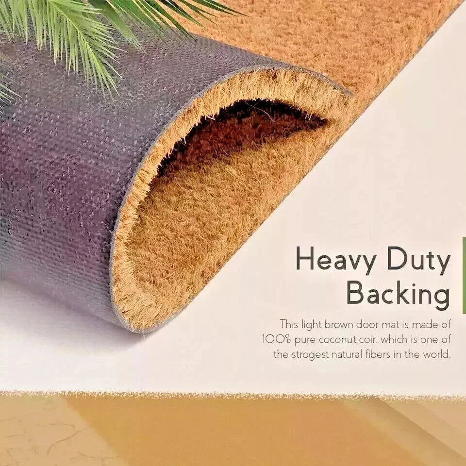 Heavy Duty Coir Entrance Door Matting Indoor / Outdoor Coconut Coir Cut To Size