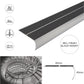 3.22m Anti Slip Bullnose Stair Nosings Step Nosing Edge Profile 85x 40mm