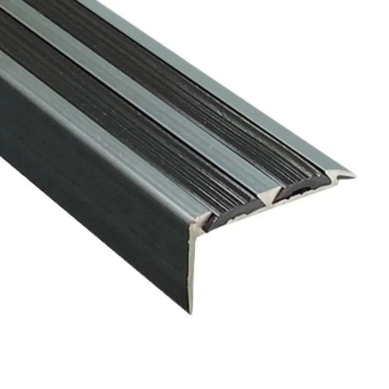 V2 Stair Nosing Screw Down Step Nosing Grey Threshold Strip 0.9m