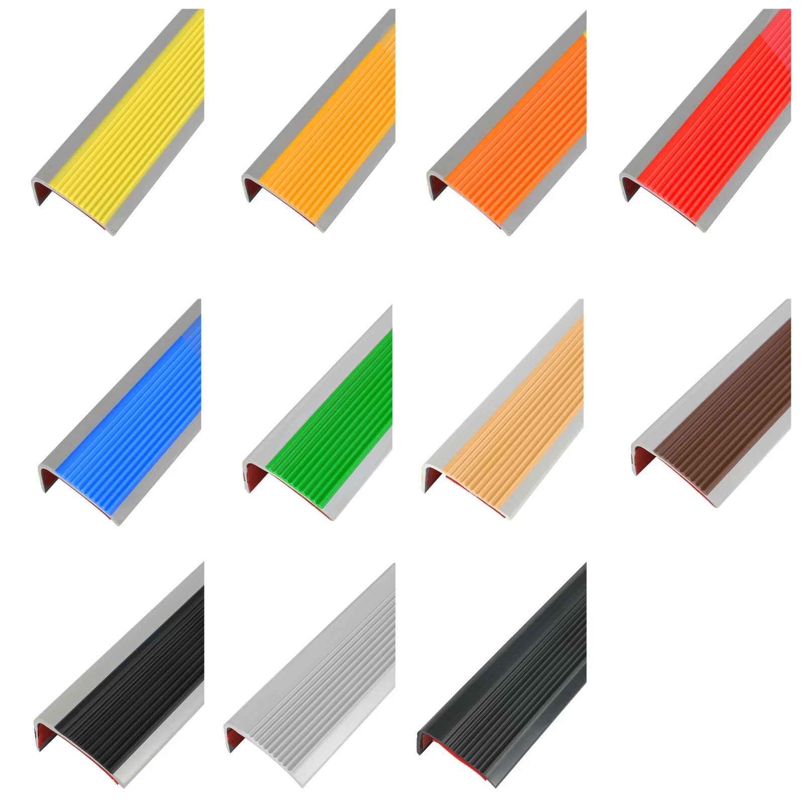 Rubber Stair Nosing Edge Anti non Slip PVC Angle Step Protect Edge Trim 39 Inch