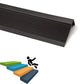 L-Shaped Stair Nosing Self Adhesive Rubber Stair Edge Protector Step Edge Trim