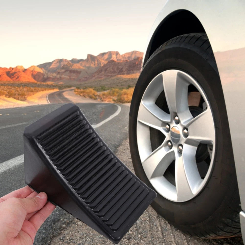 Durable Rubber Wheel Chock for Car and Motorcycle Trailer Accessories