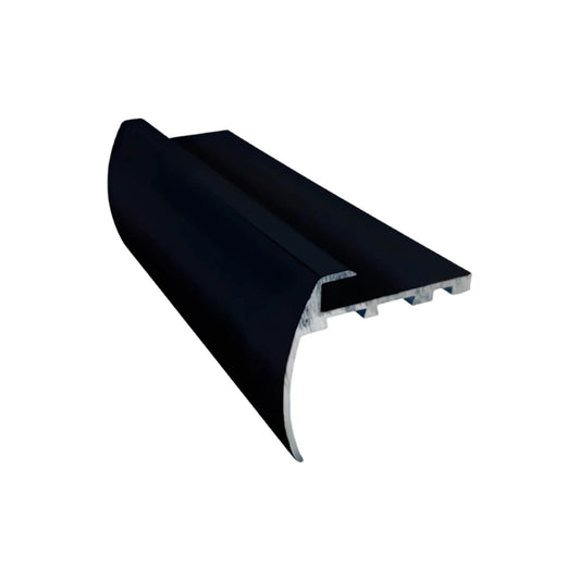 Stair Nosing Matt Black 37x5mm Aluminium LVT Bullnose Step Edge 2.7m PreDrilled