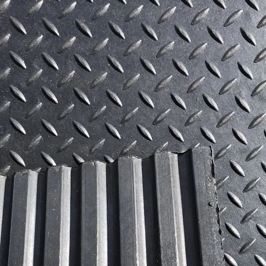 Rubber Floor Stable mats 12mmx6ft x 4ft Checker Top Design Special Price